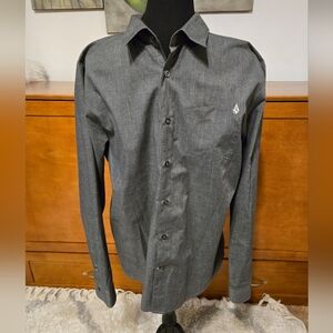 Volcom Charcoal Casual Button-Down Shirt